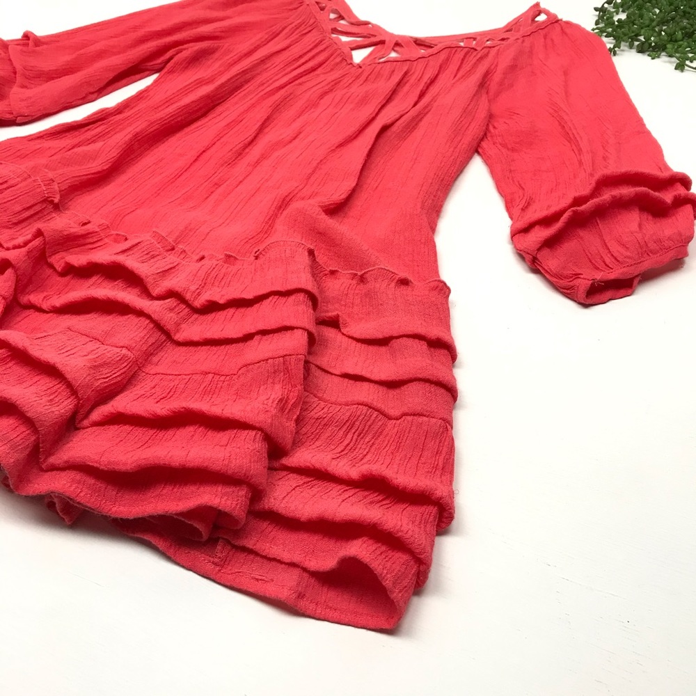 Umgee | Ruffled Boho Tunic Ruffle Dress - Picture 5 of 8